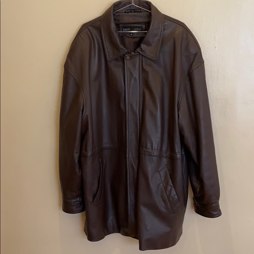 Exit USA XL genuine leather coat
